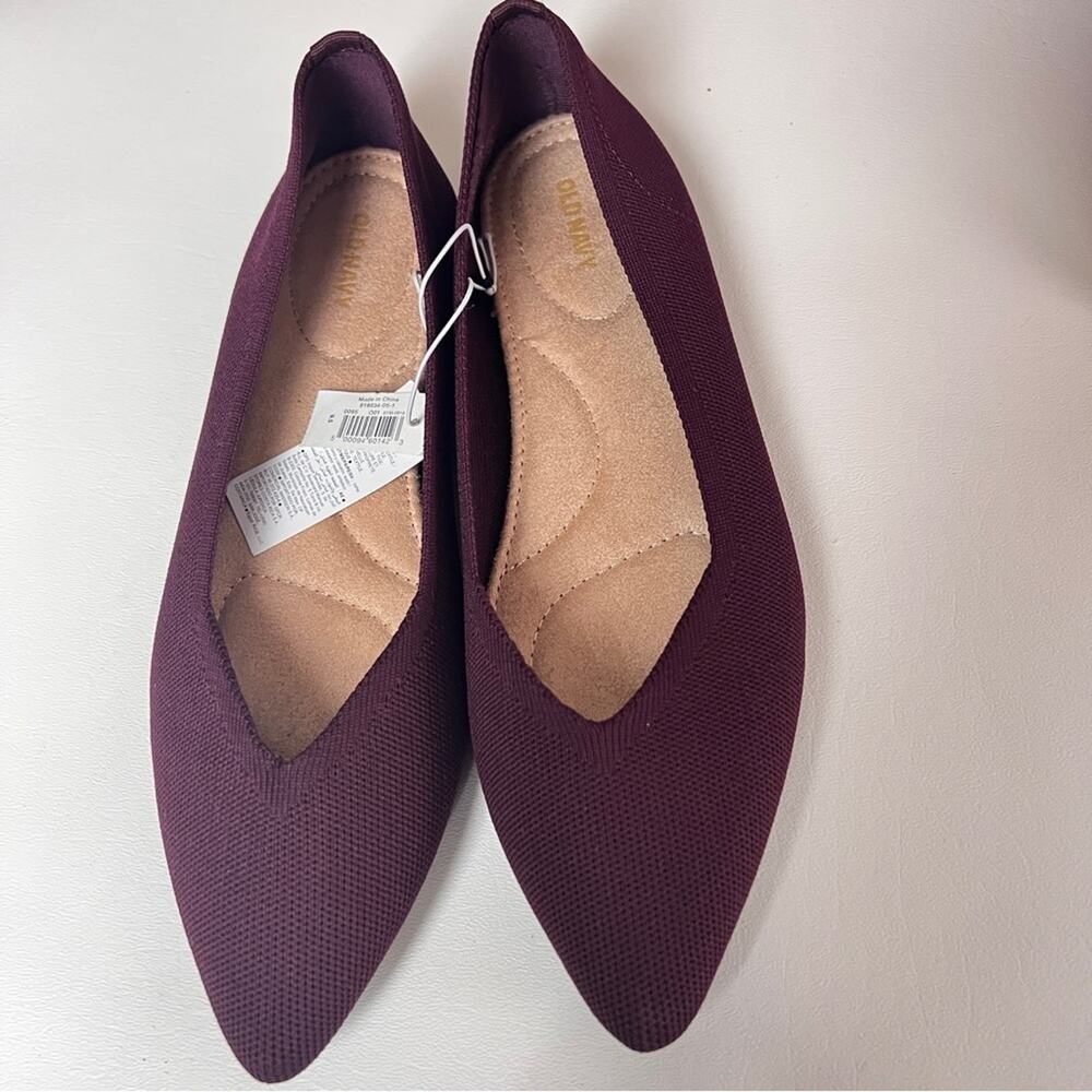 Old Navy Women's Knit Pointy Toe Ballet Flats Sz 9.5